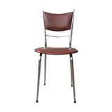 Chaise skaï marron