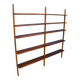A Danish wall unit in teak and beech by William Watting for Scanflex, 1950s.