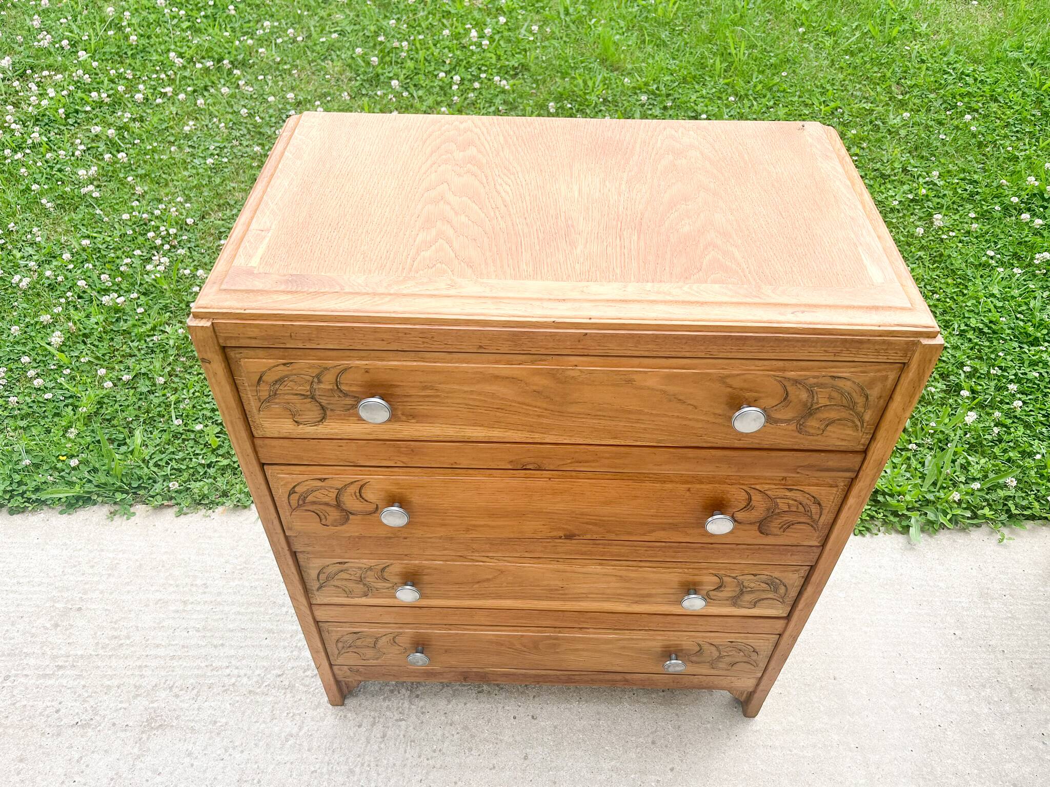Commode art déco 1930 à 4 tiroirs
