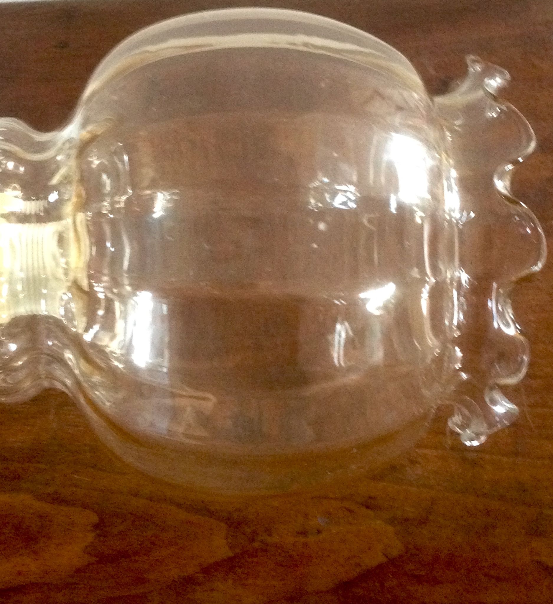 Suspension plafonnier en verre vintage