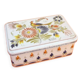 Old metal box Massilly France Decor HB Henriot Quimper
