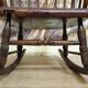 Antique wooden rocking chair – Windsor style – 20th century