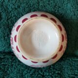 Bol ancien Digoin rose rouge