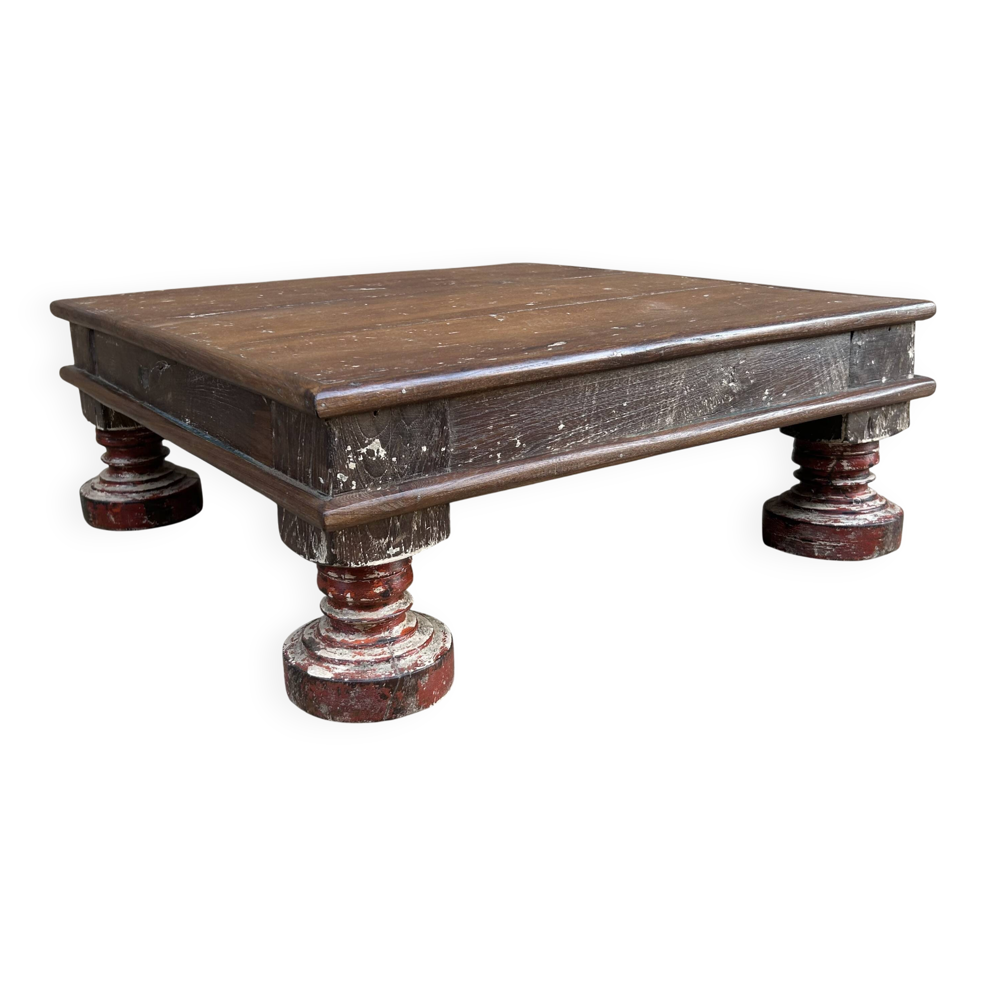Burmese teak coffee table