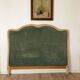 Large headboard, Louis XV style, clay green and wood