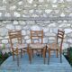 3 Scandinavian chairs seated in rope