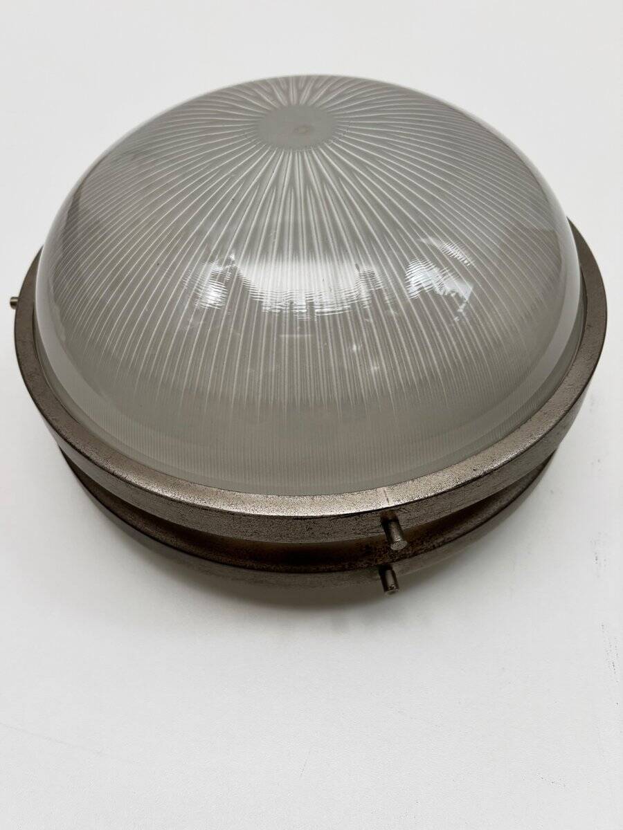 Mid-Century Italian Sigma Lamp in Glass and Metal by Sergio Mazza for Artemide, 1960s