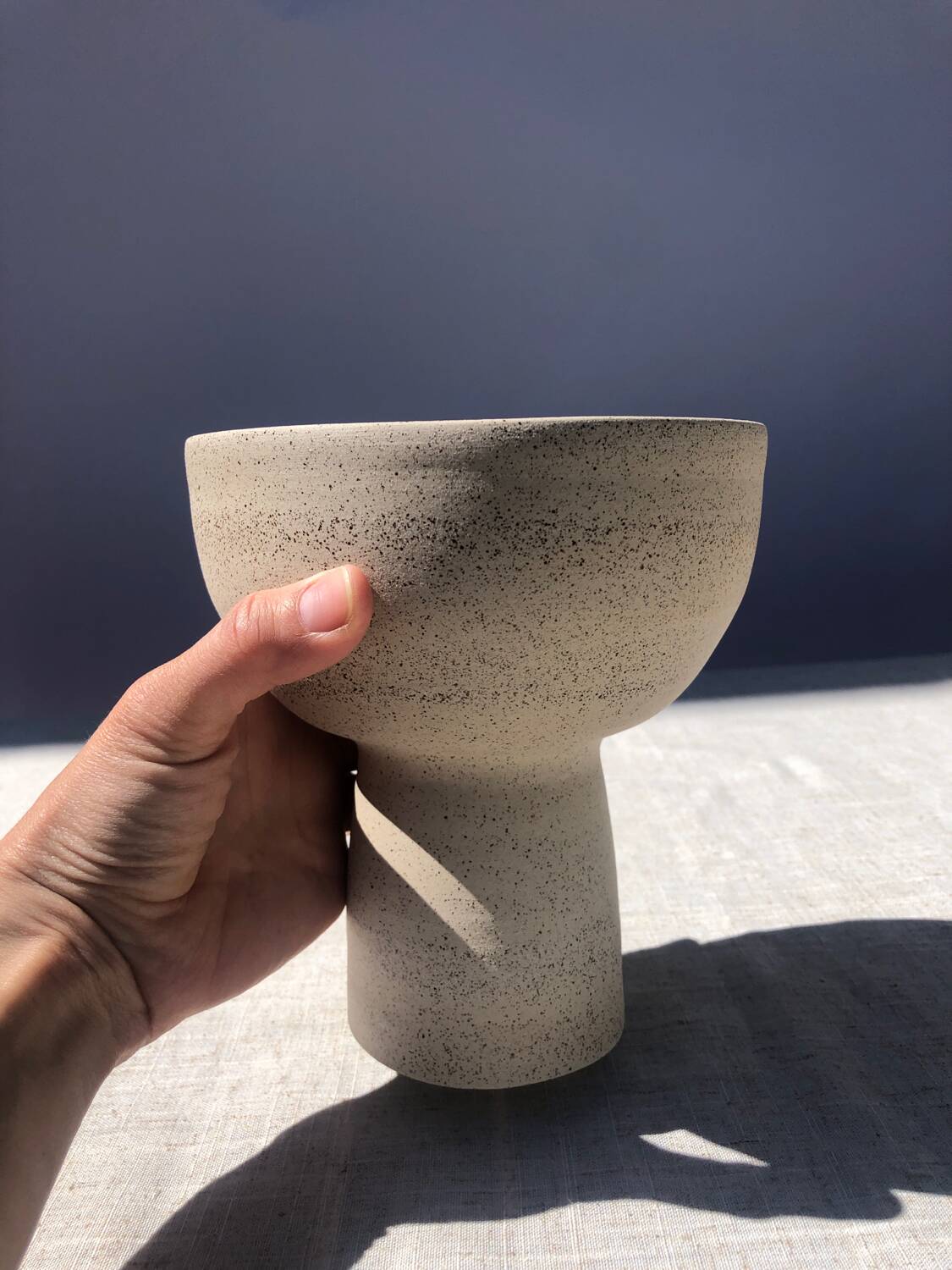 Pyrite sandstone footed bowl