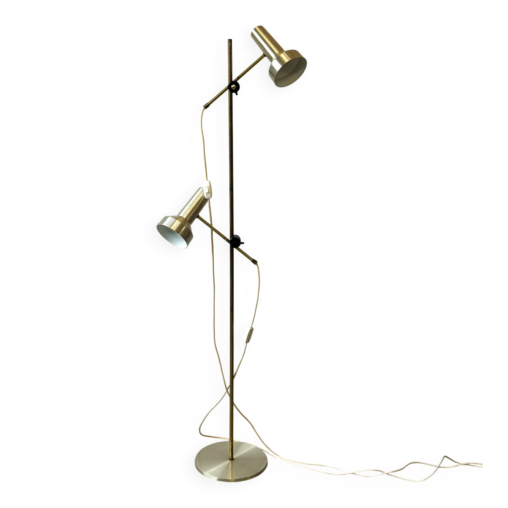 Floor lamp, Denmark, 1970s, space age, mid-c