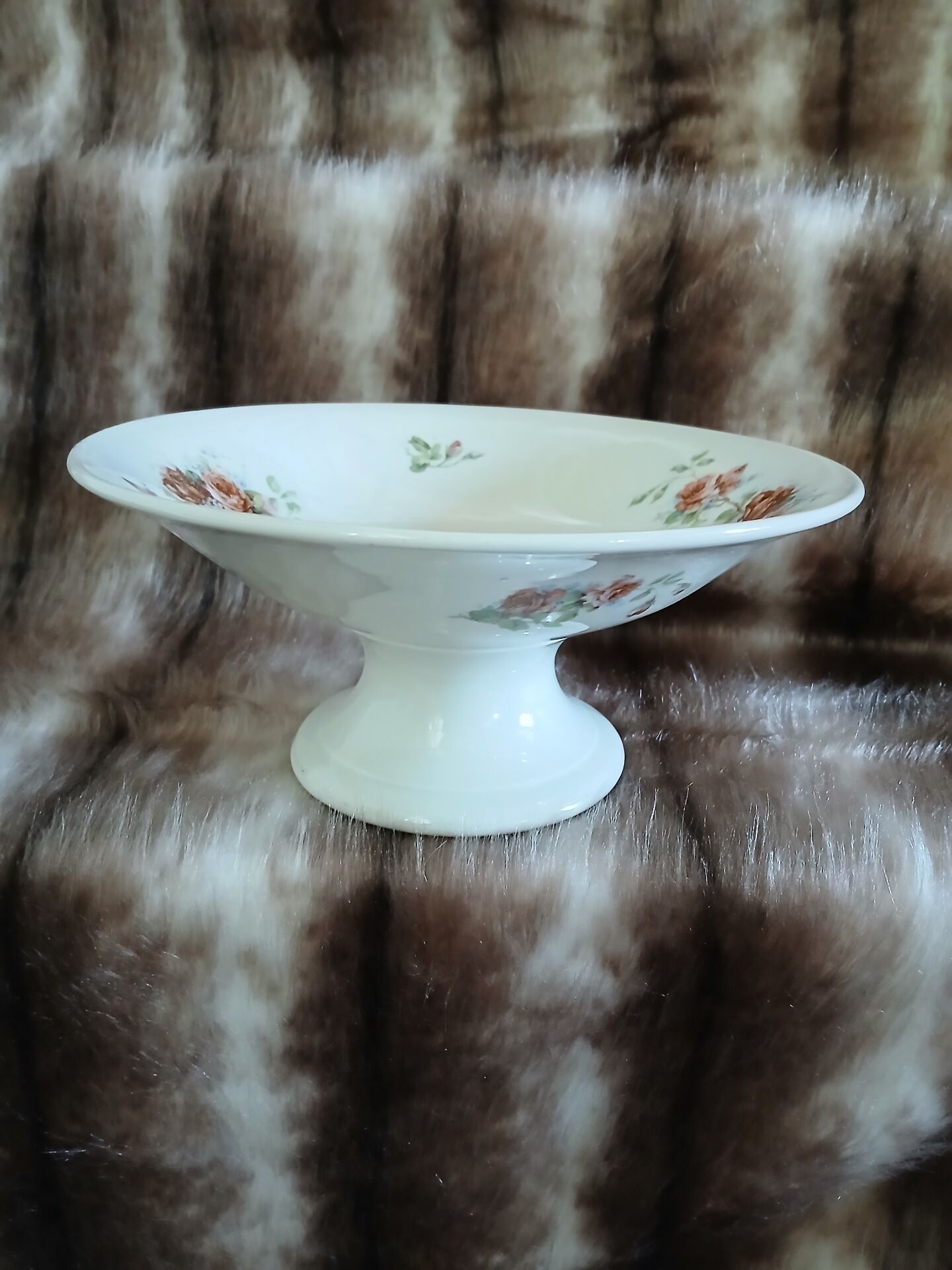 Antique Digoin compote dish