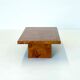 Table basse vintage par Smania en bois de noyer.