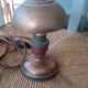 Bedside lamp copper and wood