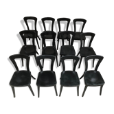 Series 12 black bistro chairs of the 70s
