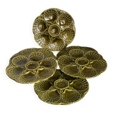 Service de 6 assiettes barbotines coquillages Sarreguemines vintage