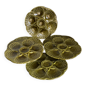 Service de 6 assiettes barbotines coquillages Sarreguemines vintage