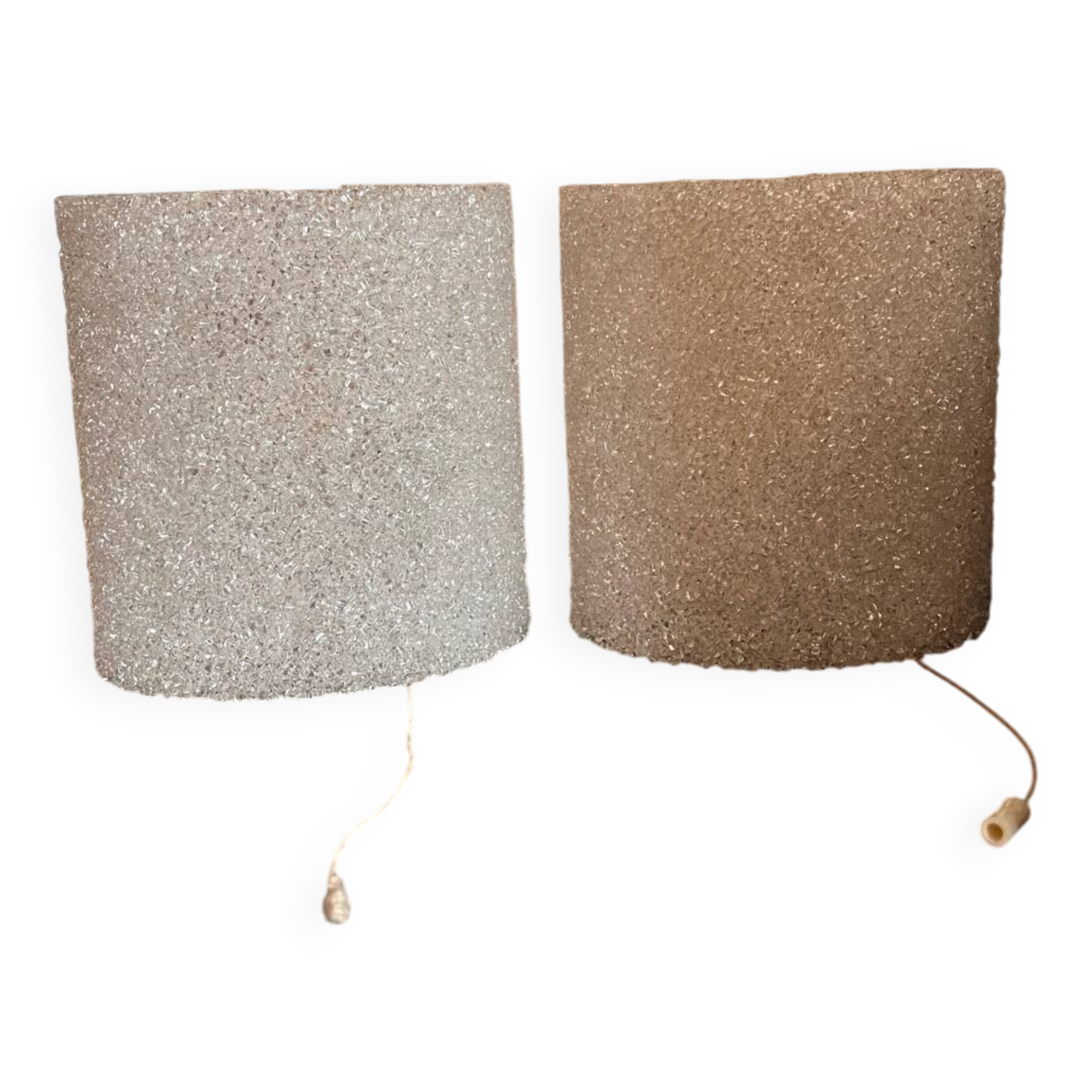 Pair of perspex wall lights