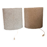 Pair of perspex wall lights