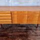 Vintage enfilade from the 1960s, 150 cm long, with 2 doors and 4 drawers.