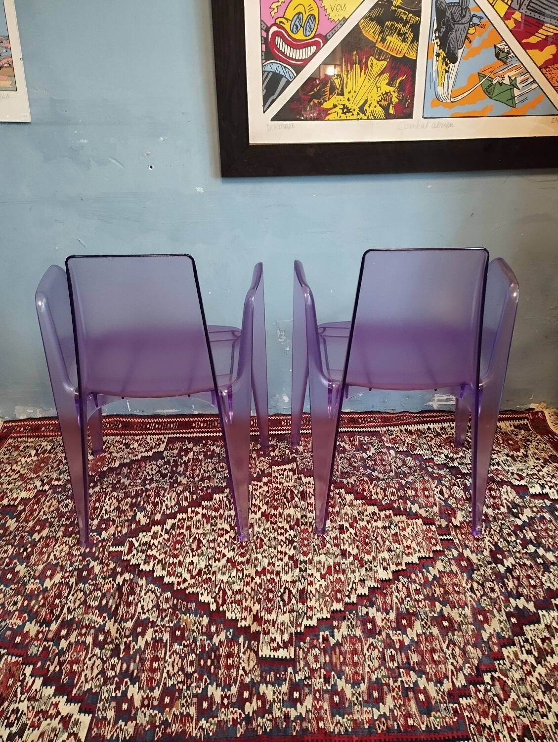 Pair of Bella rifatta designer chairs