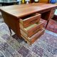 Vintage double-sided desk in teak, Scandinavian design from the 1960s.