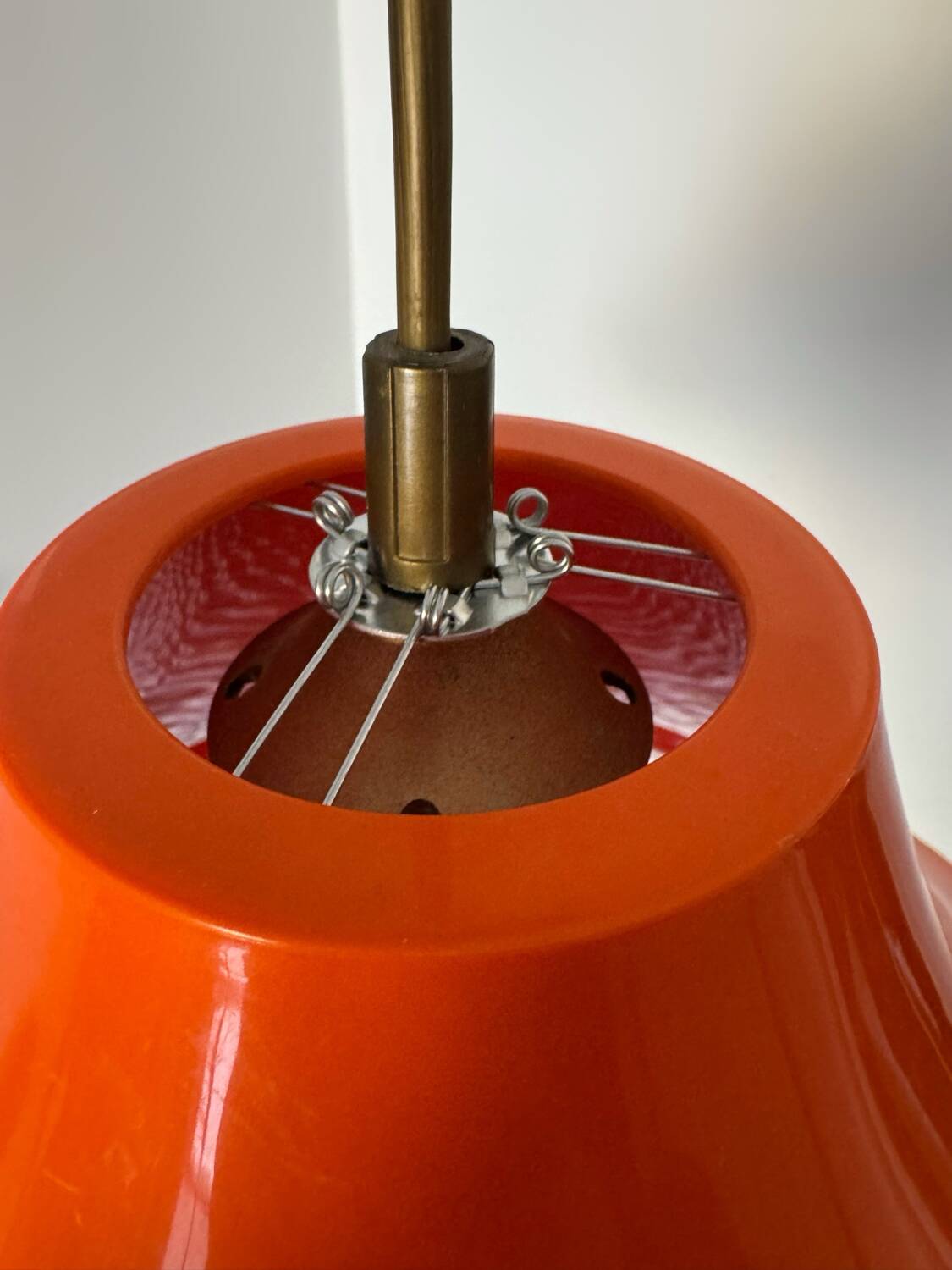 Space Age orange designer chandelier from the 70s