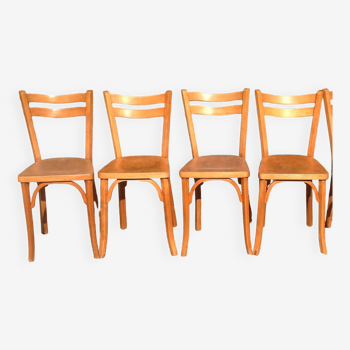 Lot de 4 chaises bistrot vintage Baumann n°56