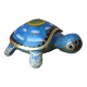 Miniature turtle box in blue cloisonné enamel, turtle jewelry box