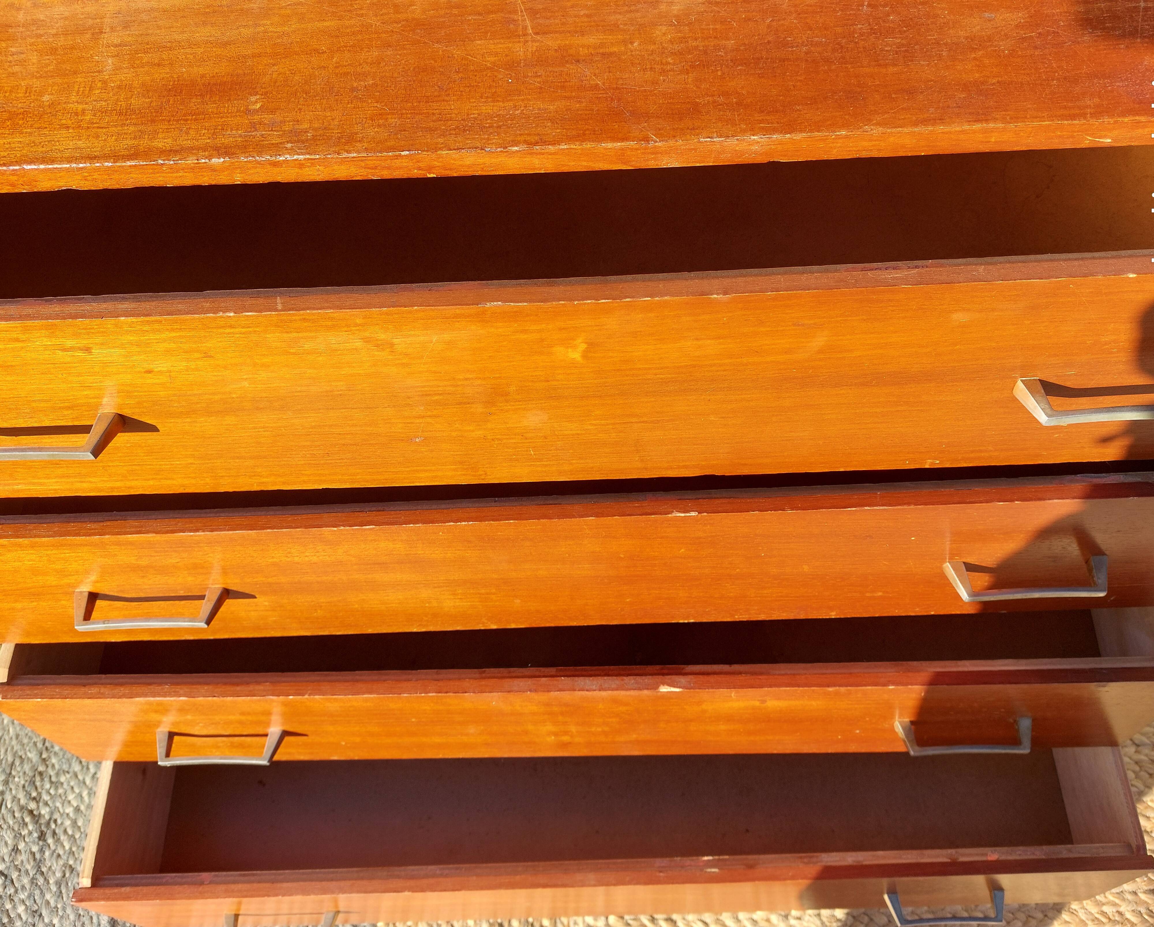 Vintage chest of drawers with tapered legs