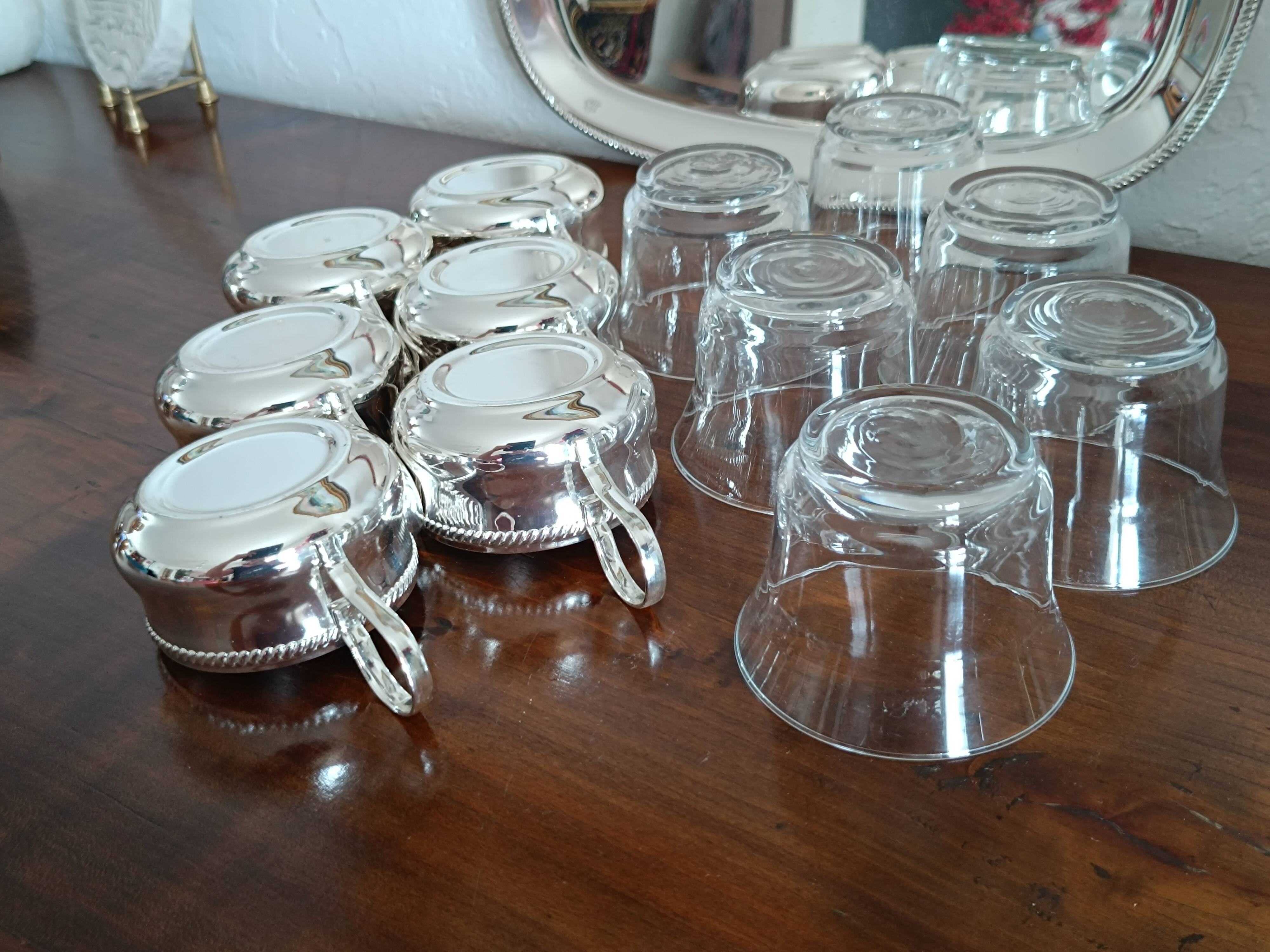 6-cup tea set and silver tray