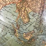 Globe map world 1880 Ernst Schotte