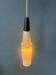 Long Mid-Century suspension in opaline glass