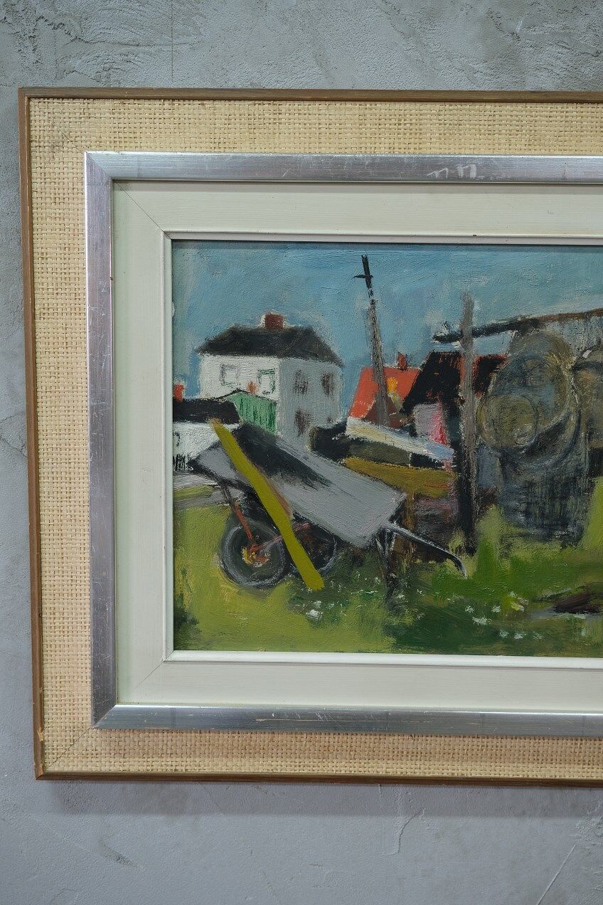 John Börén ( 1903-1983 ), Swedish Modern Painting, 1960s, Oil on Panel, Framed