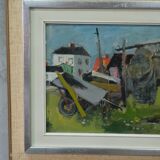 John Börén ( 1903-1983 ), Swedish Modern Painting, 1960s, Oil on Panel, Framed