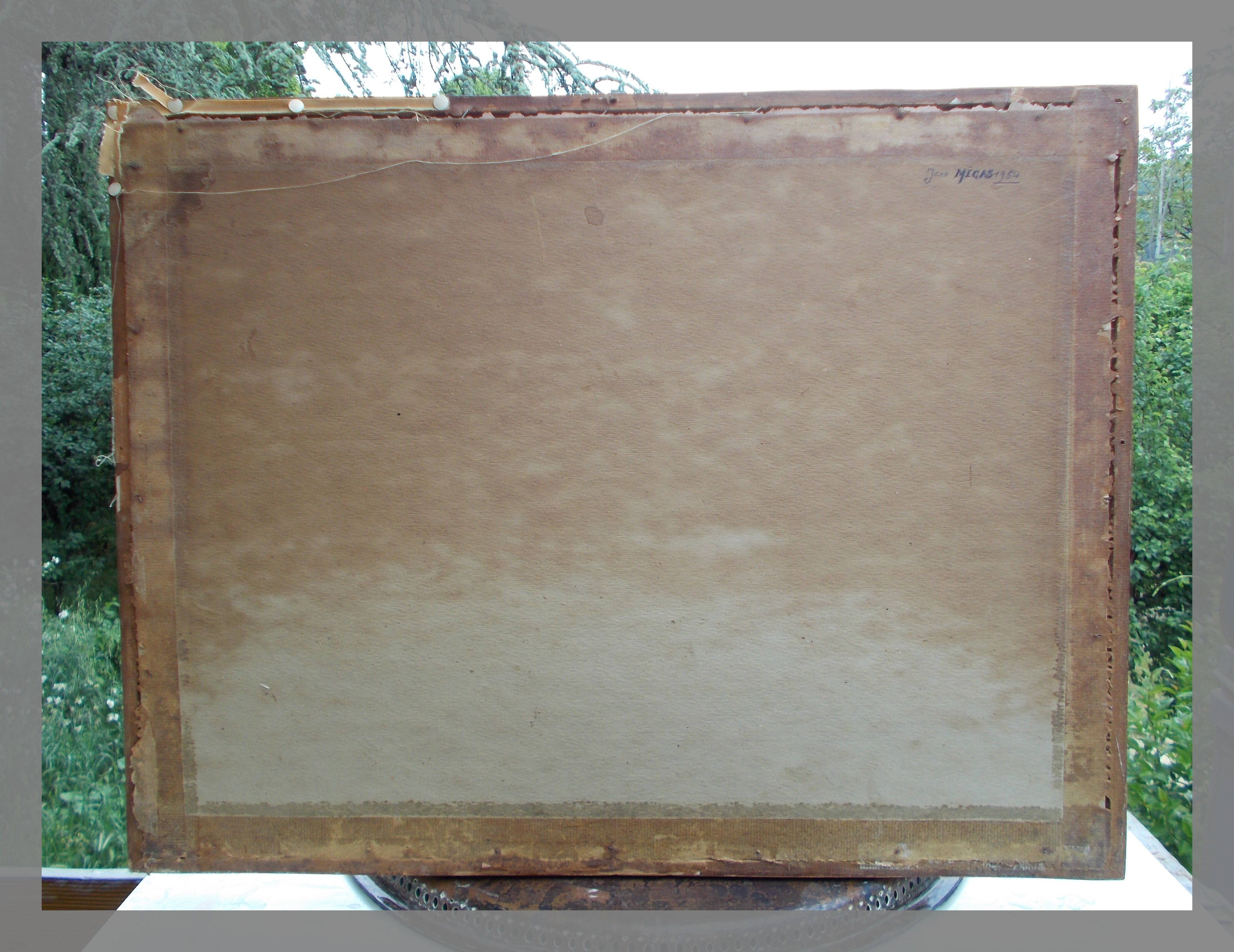 Watercolor painting Paris 1954 Jean Micas