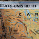 Vintage poster school card "United States Relief & Population" MDI