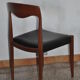 Lot of 6 scandinavian chairs in teak and skai 60