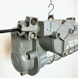 Grey Industrial Hanging Tube Light from Elektrosvit, 1970s