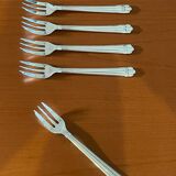 Christofle aria 5 cake forks, dessert very good condition