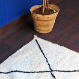 Carpet Beni Ouarai Berber black diamonds 150x255cm