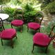 4 chaises médaillon tapissées style Louis Philippe