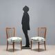 Vintage beech and fabric chairs, design, Italy, 1960s