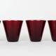 Four Kartio drinking glasses by Kaj Franck, mid-century style, from Nuutajärvi Nottsjö, Finland.