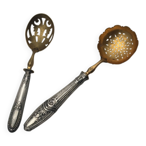 Paire de saupoudreuses - argent minerve