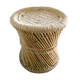 Tabouret en rotin et corde des années 70