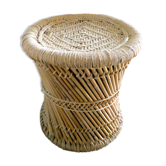 Rattan and rope stool the 70