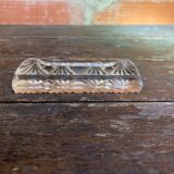 Set of 12 vintage bayel moulded crystal knife rests made in france