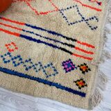 Handmade wool berber rug 246 x 140 cm