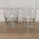 Set de 6 verres à eau en verre gravé