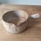 Glazed stoneware fondue pot