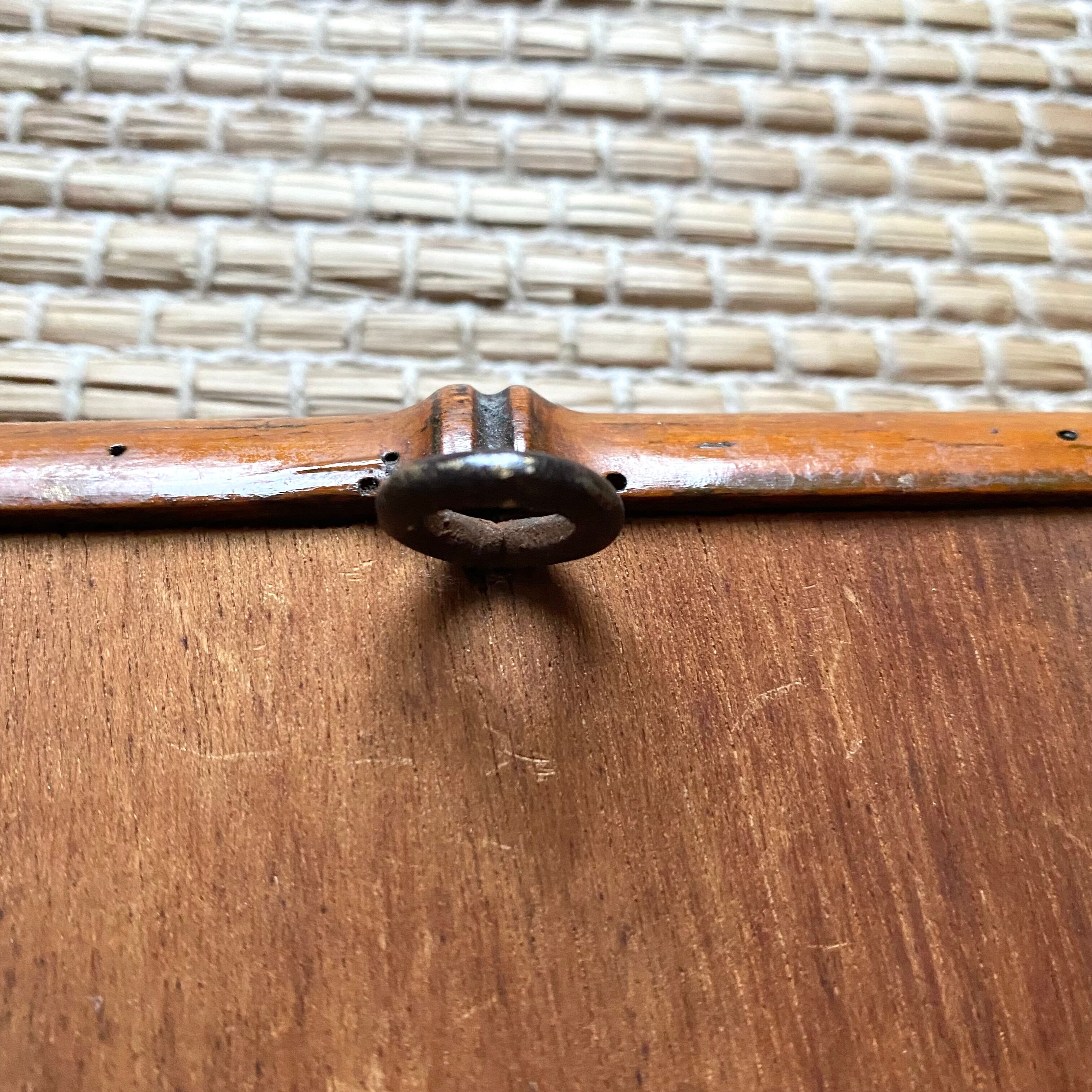 Miroir vintage en bois tourné